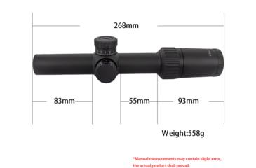Image of NightStar 1-6x24mm 30mm Tube Rifle Scope, First Focal Plane, Illuminated Reticle, Black, NS11038F2