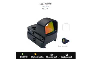 Image of NightStar PR17A Ultra-Thin Shake Awake Side Load 1x17mm Reflex Red Dot Sight