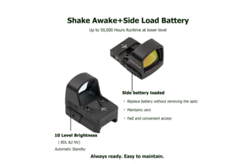 Image of NightStar PR17A Ultra-Thin Shake Awake Side Load 1x17mm Reflex Red Dot Sight