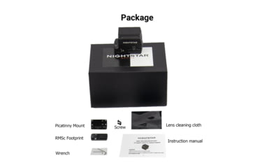 Image of NightStar PT17G Reflex Red Dot Sight, 1x17mm, 0.86x0.67in, Black, PT17G