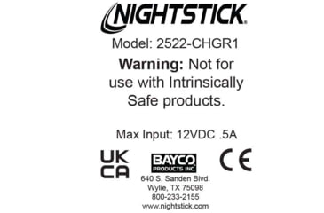 Image of Nightstick Charger for NSR-2522RM, Black 2522-CHGR1