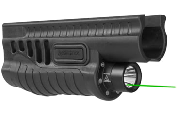 Image of Nightstick Shotgun Forend Light f/ Mossberg 500/590/Shockwave w/ Green Laser, Black, SFL-11GL