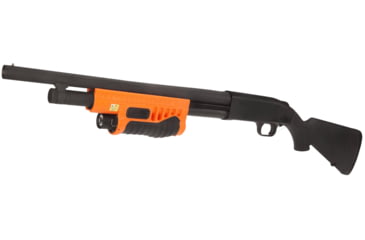 Image of Nightstick Shotgun Forend Light For Mossberg 500/590/Shockwave w/ Green Laser, Less-Lethal Orange, SFL-12GL