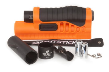 Image of Nightstick Shotgun Forend Light For Mossberg 500/590/Shockwave w/ Green Laser, Less-Lethal Orange, SFL-12GL