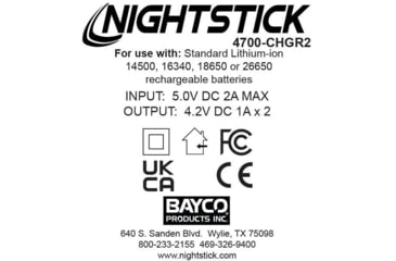 Image of Nightstick Usb Dual-battery Charger For 4700-batt - 4700-CHGR2