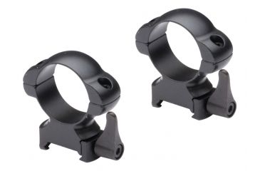 Image of Nikko Stirling Quick Release 30mm Steel Weaver Rings, High, Matte Black, NSMQR1WH