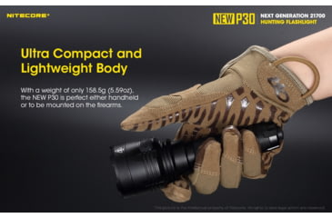 Image of Nitecore NEW P30 1000 Lumen 676 Yard Long Throw Hunting Flashlight, Black, 6952506405534
