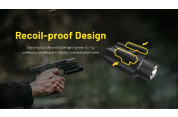 Image of Nitecore NPL35 USB-C Rechargeable 2000 Lumens LED Rail Mount Weapon Light