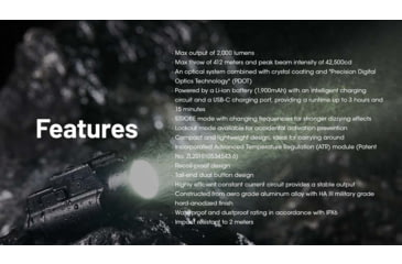 Image of Nitecore NPL35 USB-C Rechargeable 2000 Lumens LED Rail Mount Weapon Light