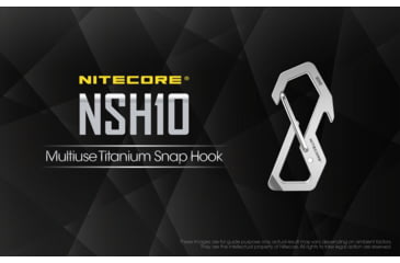 Image of Nitecore NSH10 Titanium Carabiner Multi-Tool, Silver, 6952506493692