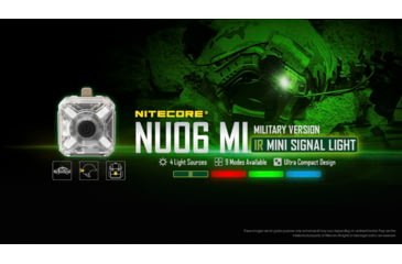Image of Nitecore NU06 MI Red Green Blue IR Signal and Safety Light, Black, 6952506407248