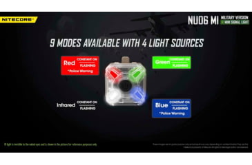 Image of Nitecore NU06 MI Red Green Blue IR Signal and Safety Light, Black, 6952506407248