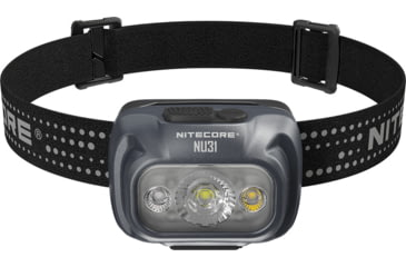 Image of Nitecore NU31 LED Rechargeable Headlamp, 550 Lumens, Grey, FL-NITE-NU31-GY