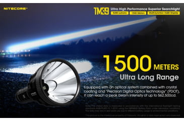 Image of Nitecore TM39 5200 Lumen 1640 Yard Long Throw Flashlight, Black, 6952506405893