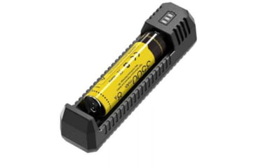 Image of Nitecore UI1 Single-Slot Intelligent USB Lithium-ion Battery Charger for 18650, 18350, 20700, 21700, Black, 6952506492916