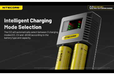 Image of Nitecore Universal Battery Charger, Ci2, Dual-Slot, Black, 6952506495351