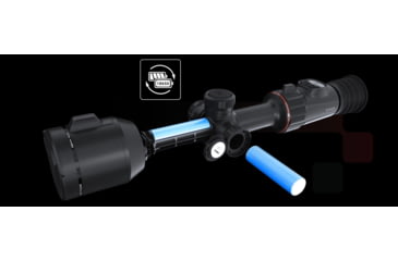 Image of NOCPIX 4x 50mm ACE H50R Rangefinding Thermal Weapon Sight w/Ocular Zoom, 640x512 Sensor, Black, ACE-H50R