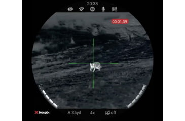 Image of NOCPIX 4x 50mm ACE H50R Rangefinding Thermal Weapon Sight w/Ocular Zoom, 640x512 Sensor, Black, ACE-H50R