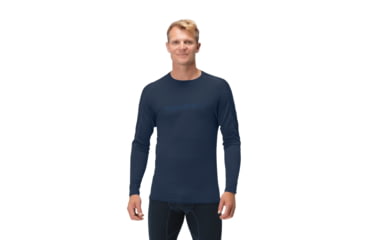 Image of Norrona Falketind Equaliser Merino Round Neck Shirt - Mens, Indigo Night, Medium, 1820-22-2295-M