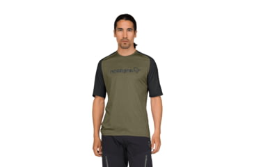 Image of Norrona Fjora Equaliser Lightweight T-Shirt - Mens, Olive Night, Large, 2233-25-3301-L