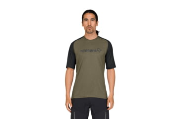 Image of Norrona Fjora Equaliser Lightweight T-Shirt - Mens, Olive Night, Large, 2233-25-3301-L