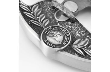 Image of North American Arms 1 1/8 Long Rifle Ova Ornate Belt Buckle w/ Secure Clip Release, Fits Belts 1 Inch to 1 1/2 Inch, Steel, NAABBO-L