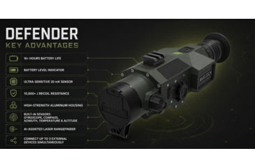 Image of NVECTECH Defender 319 1.8x19mm Thermal Rifle Scope, Dark Green/Black, Defender 319
