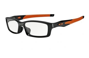 Image of Oakley CROSSLINK ASIAN OX8029 Bifocal Prescription Eyeglasses 802909-56 - Polished Black/Orange Frame