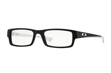 Image of Oakley Servo Rx Eyeglasses 106609-55 - Satin Black/White Frame, Clear Lenses