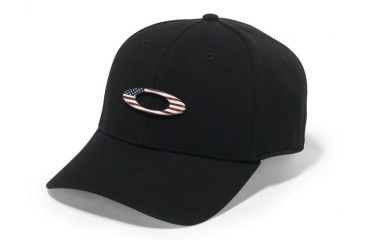 Image of Oakley Tincan Cap, Black/American Flag, Large/Extra Large 911545-01V-LGXL