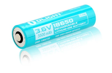 Image of Olight Customized 3500mAh 18650 For S2R, H2R, S30R Lights - High Capacity Protected Rechargeable Battery, Teal, BAT-18650-3500C-OL