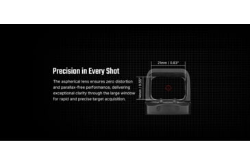 Image of Osight S 1x17-21mm Reflex Red Dot Sight, 2 MOA Dot, Black, Osight S