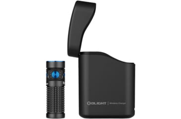 Image of Olight Baton 4 Premium Edition 1300 Lumens LED Flashlight w/ Wireless Charging Case, Black, BATON4KITBK