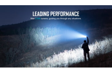Image of Olight Warrior 3S Rechargeable Tactical LED Flashlight, White, 2300 Lumens, Black, FL-OL-WARRIOR3S-BK