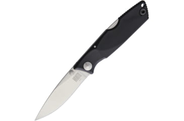 Image of Ontario Knife 8798 Wraith Lockback Drop Point Knife, 2.75in Satin 1.4116 SS Drop Point, Black ABS Handle, Black, 8798