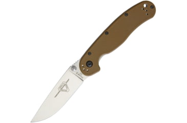 Image of Ontario Knife 8828 RAT II Linerlock Folding Knife, 3in Satin D2 Tool Steel Drop Point, Coyote Brown G10 Handle, 8828CB COYOTE BROWN