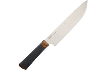 Image of Ontario Knife Agilite Chef's Knife 2nd Fixed Blade Knife, 9.5in, Stainless Steel, Standard Edge, Satin, Black, Transparent Handle ON2520SEC