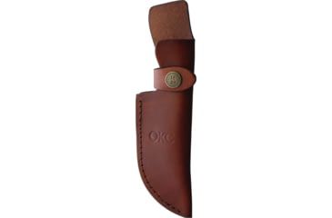 Image of Ontario Knife Hiking Knife, 8in Overall, 3.75in Satin Finish 420HC Stainless Blade, Brown Micarta Handle, Leather Sheath, 8187