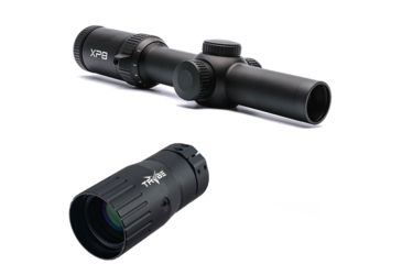 Image of OP Exclusive - Atibal XP8 1-8x24mm Rifle Scopes with Rapid View Lever, TDR BDC Reticle, Second Focal Plane, Black, AT-XP8 w/ Trybe Optics Enhancer - Magnification Doubler