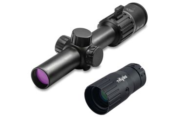 Image of Burris RT-6 1-6x24 mm Rifle Scope, 30mm Tube, Second Focal Plane, Red Ballistic AR 5X Reticle, Matte, Black, w/ TRYBE Optics Enhancer, 200472-KIT1
