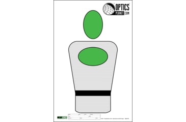 Image of OP Exclusive EZ2C Targets Style 8G, Silhouette w Green and Black Ink on High Quality White Paper, 25 Pack, EZ2CS08G