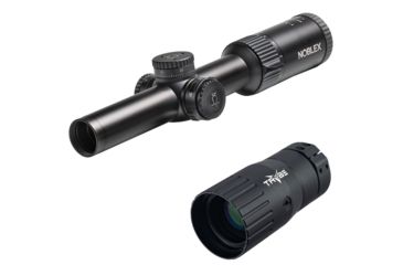 Image of OP Exclusive - Noblex-Docter Optics N6 Rifle Scope, 1-6x24mm, 30mm Tube, 4i Reticle, Z-Rail, Black, 56854 w/ Trybe Optics Enhancer - Magnification Doubler