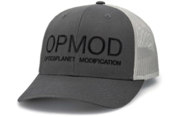 Image of OPMOD Trucker Hat Embroidered Logo, Charcoal/Grey, OPM-Cha/Grey-Charl/Grey