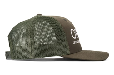 Image of OPMOD Trucker Hat Embroidered Logo, Dark Loden/Loden, OPM-Dark Loden/Loden