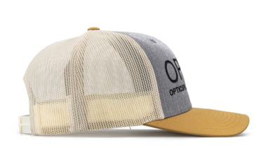 Image of OPMOD Trucker Hat Embroidered Logo, Heather Grey/Birch/Biscuit, OPMBist-HeatGrey/Bir