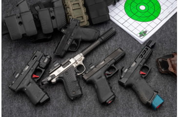 Image of OpticsPlanet Exclusive EZ2C Targets Red Dot Optics Style 3, Green and Black Ink on High Quality White Paper, 25 Pack, EZ2CRD03