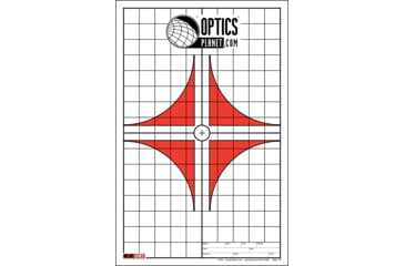 Image of OpticsPlanet Exclusive EZ2C Targets Style 10, Best Sight In Target, 25 Pack, Red/Black/White, EZ2CS010