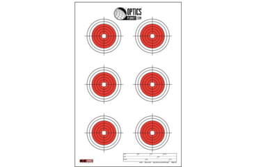 Image of OpticsPlanet Exclusive EZ2C Targets Style 24, Orange and Black Ink on High Quality White Paper, 25 Pack, EZ2CS024