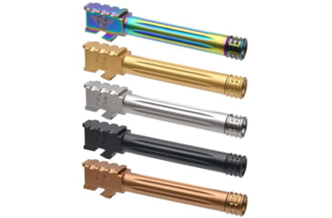 Image of OpticsPlanet Exclusive L2D Combat Precision Match Fluted/Threaded Barrel, Glock 19, Black, Black Nitride, Bronze, Chameleon, Stainless, Titanium Nitride