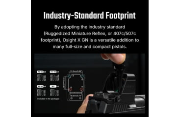 Image of Osight X 3 MOA Reflex Red Dot Sight w/ Magnetic USB-C Rechargeable Charging Cover